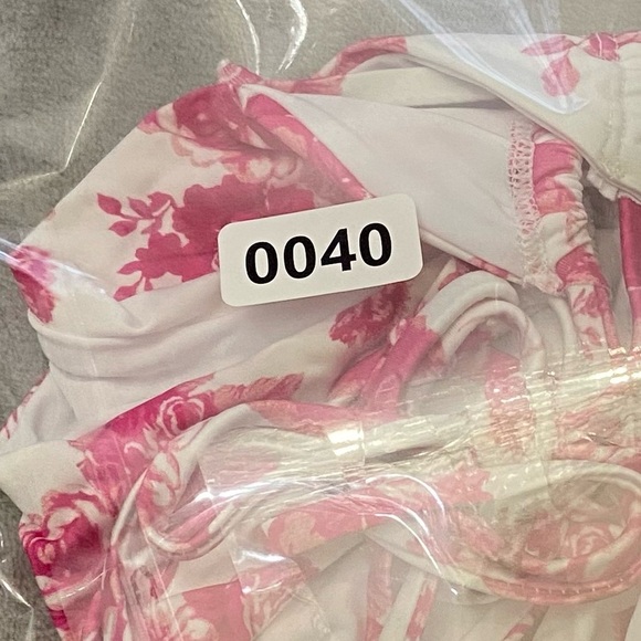 New! Beach Riot Winona white pink floral cheeky string bottoms 10040 - Picture 9 of 9